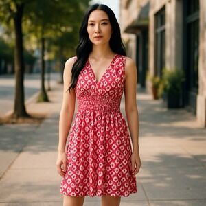 Kate‎ Spade size X-Small Posy Posey Ikat Dress Sleeveless A Line with Pockets XS